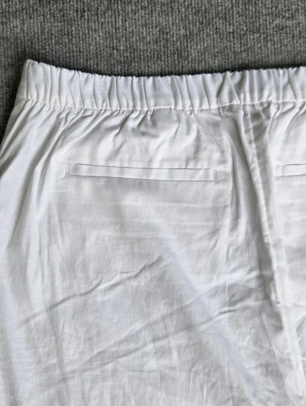 Banana Republic Hayden Wide Leg High-Rise Linen Blend White Pants Size-XL